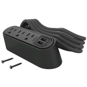 Legrand Wspc320bk Outlet Strip Usb, 3 Outlet Nema 5-15P, 5-15P, 6 Ft. Black